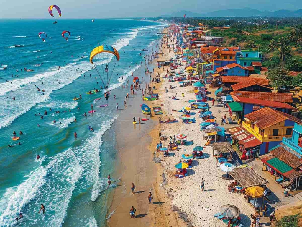 Trippy Travels - Goa - Calangute Beach Travel Experience Calangute Beach in Goa for Trippy Travels destination guide and curated itinerary