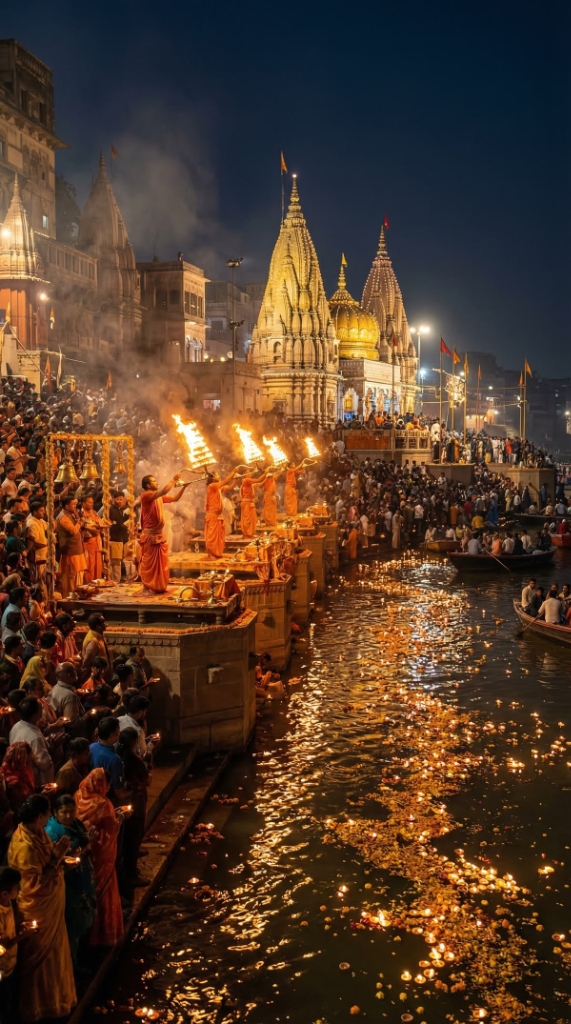 Trippy Travels - Rishikesh - Ganga Aarti at Triveni Ghat Travel Experience Ganga Aarti at Triveni Ghat in Rishikesh for Trippy Travels destination guide and curated itinerary