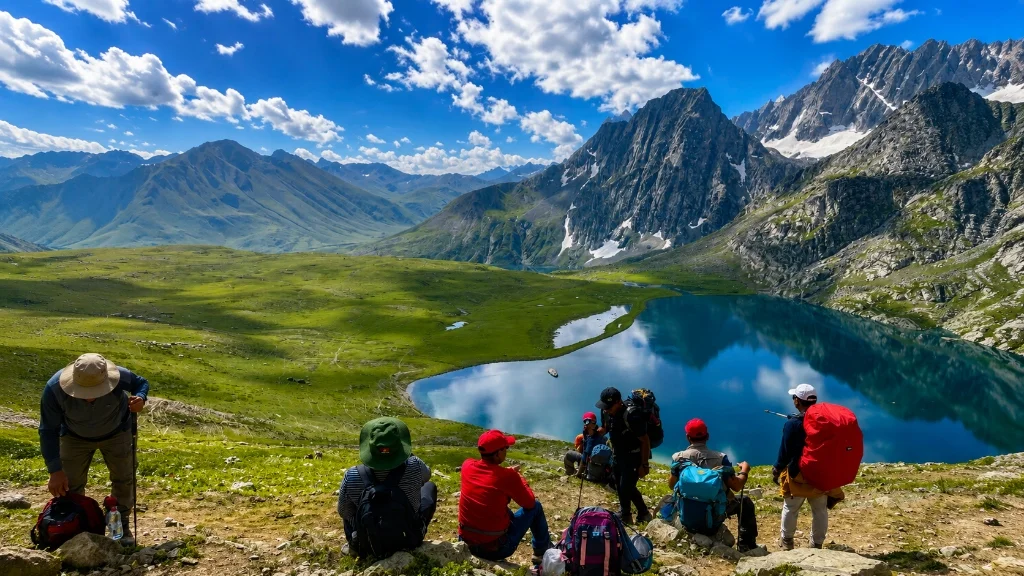 Kashmir Great Lakes Trek trail in Sonamarg, Kashmir for Trippy Travels trekking adventure itinerary