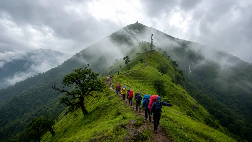 Kodachadri Trek trail in Shimoga, Karnataka for Trippy Travels trekking adventure itinerary