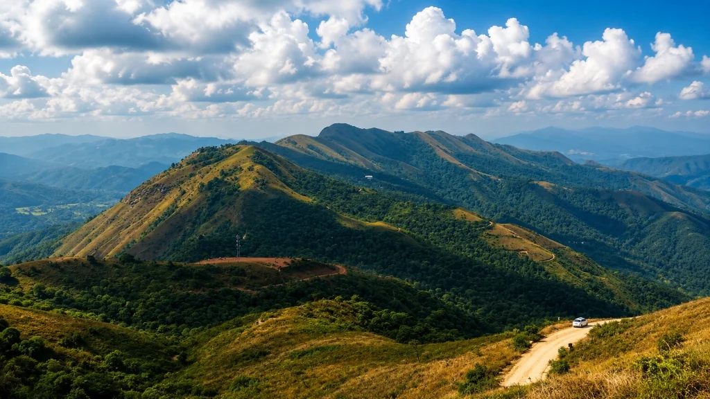 Mullayanagiri Trek trail in Chikkamagaluru, Karnataka for Trippy Travels trekking adventure itinerary